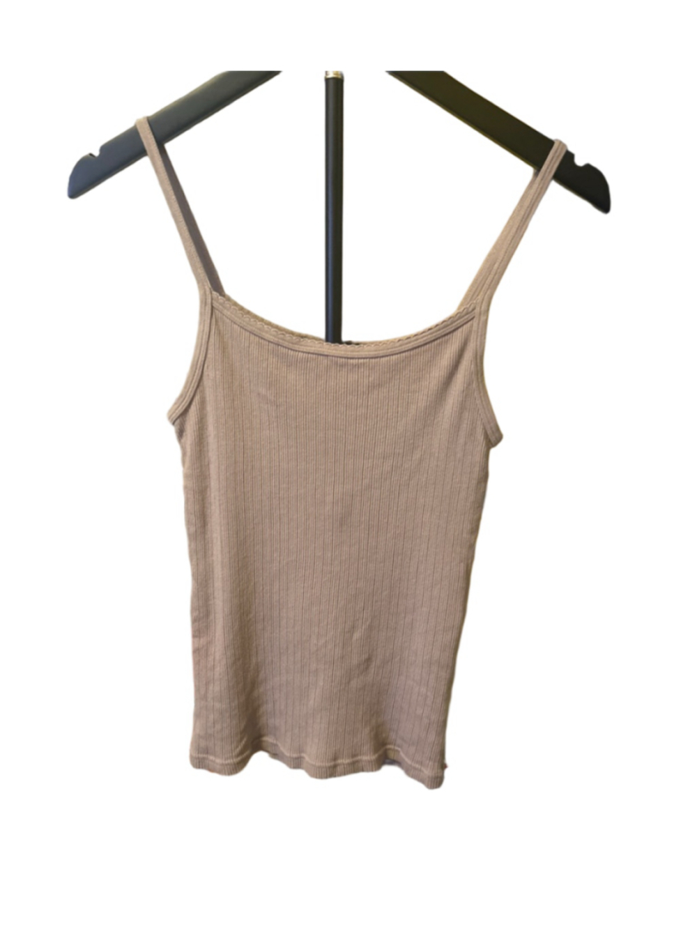 Women's Brandy Melville Ribbed Tank Top S Beige